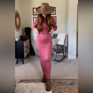 Mauve Pink Skin Tight Dress